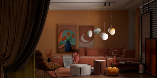 Peach living room