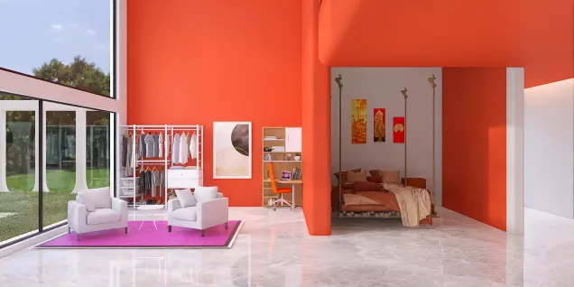 orange bedroom ( high ceiling bedroom part 5)