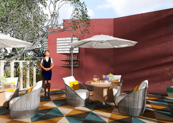 terrasse de café shop 🤩 Design Rendering