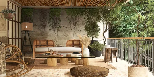 Wood Modernised Old Balcony 