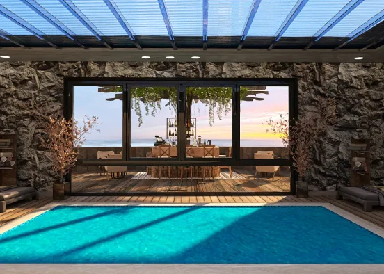 # Pool & Bar Beach Views... Renderização de Design