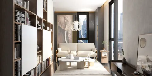 Rectangular living room idea 💡