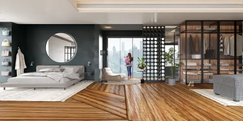 Bedroom with a fantastic view