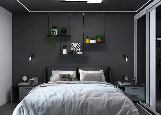Black and White Room 🖤🤍 Design Rendering