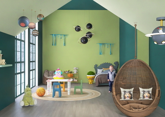 💚💙Fun room for a  boy💙💚 Design Rendering