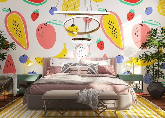 Summer vibes kid’s bedroom  Design Rendering