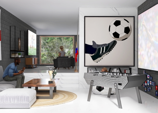 World Cup living room Design Rendering