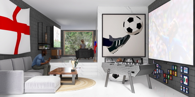 World Cup living room