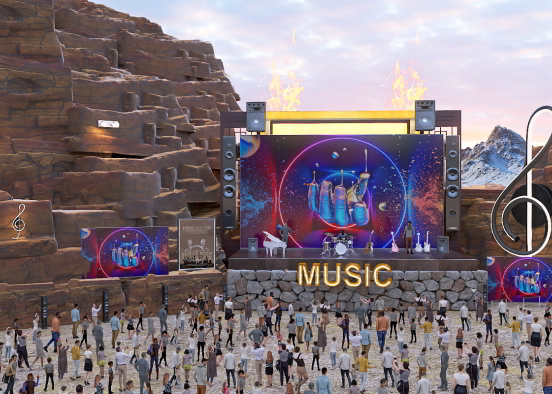 Inspired by the Red Rocks amphitheatre Design Rendering
