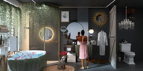 black bathroom 