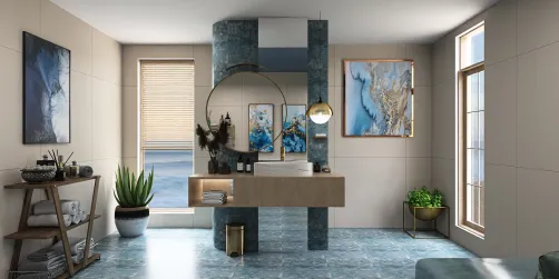 Blue Bathroom 