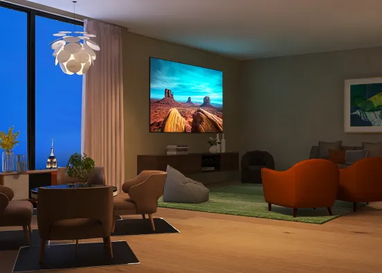 # Entertainment room Renderização de Design