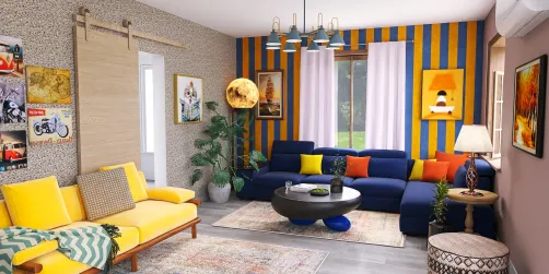 Cozy Living Room Essentials✨️ choose with art paper or without it 