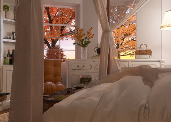 Autumn Afternoon Bedroom 🍁♟️ Design Rendering
