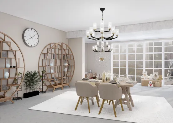a simple dining room ♡ Design Rendering