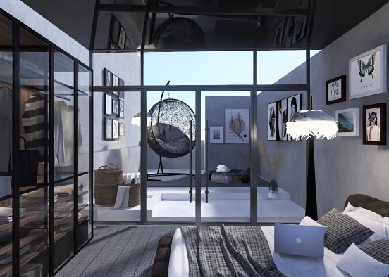 Bedroom🖤 Design Rendering
