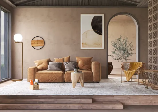 living room - nude aesthetic 💛 Design Rendering