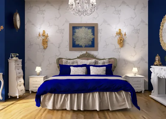 vintage  bedroom Design Rendering