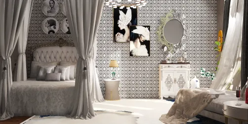 Luxe bedroom with vintage touches