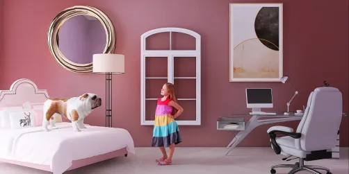 Marvelous Maroon Bedroom