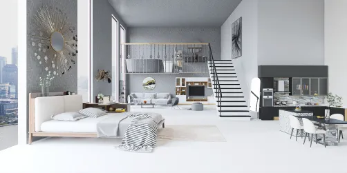 Grey & white apartment 