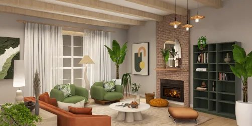 Brown Green & Orange