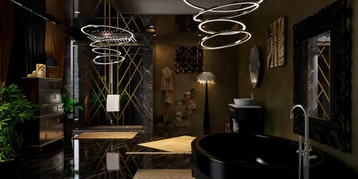 Black and gold bathroom