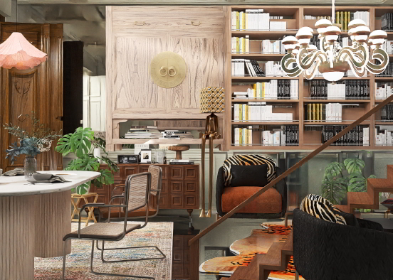 Salón comedor Design Rendering