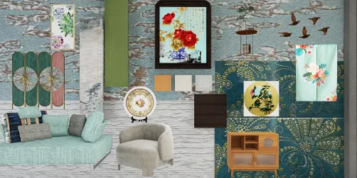 Asian inspired mood board
