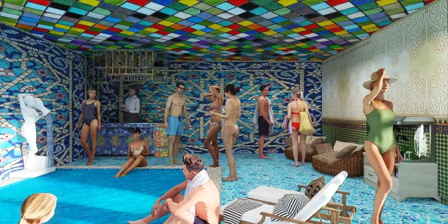 Pool party mosaic