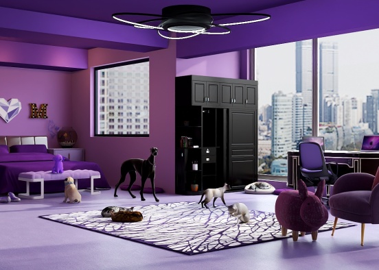 💜Purple💜-The Animal Lovers Room Design Rendering