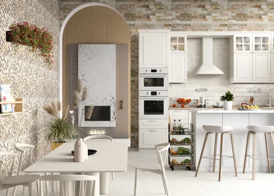 # Detalhes do Design da Cozinha Визуализация дизайна