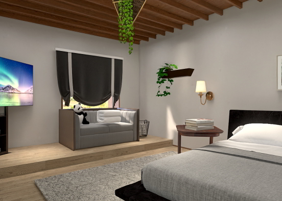 Cozy Modern Room Design Rendering