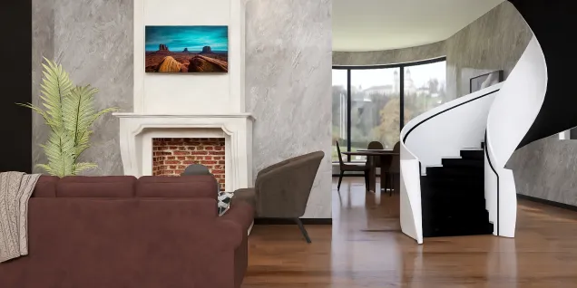 brown living room