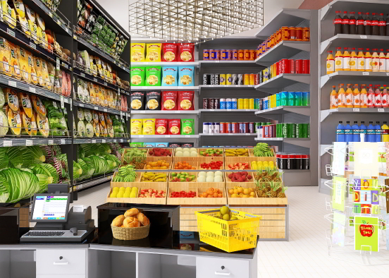 grocery store Design Rendering
