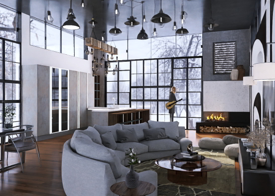 Cozy Winter Apartment  Design Rendering