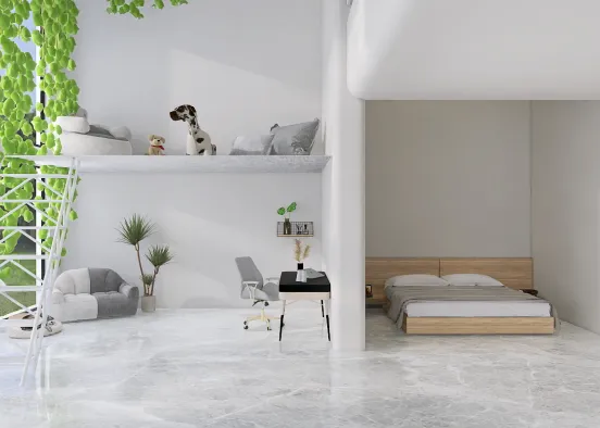 Lonely Bedroom 🤍🖤 Design Rendering