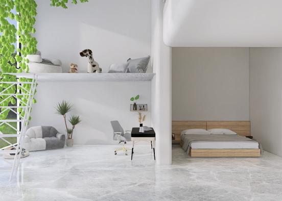 Lonely Bedroom 🤍🖤 Design Rendering