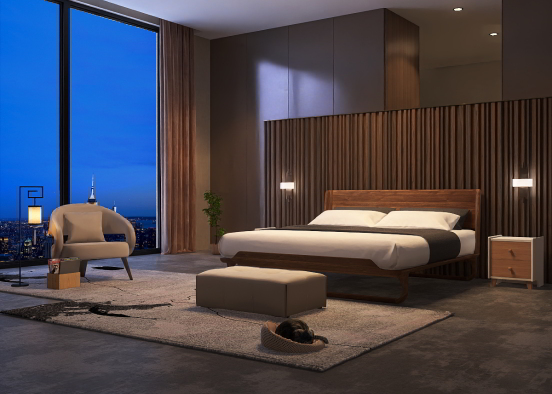 luxury main bedroom  Design Rendering