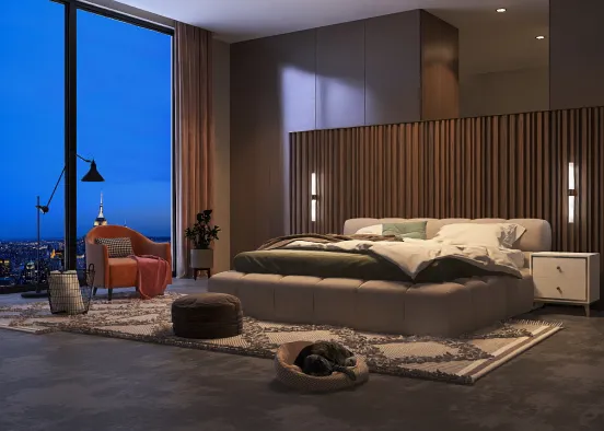 modern bed room design Design Rendering