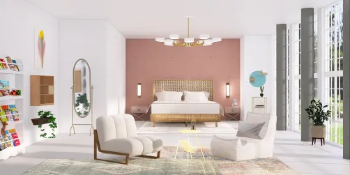 Skandi-style cozy bedroom 