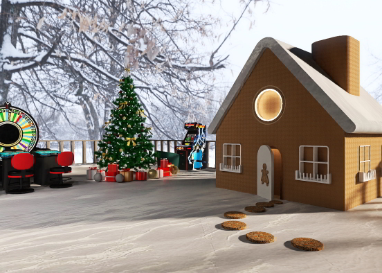 merry Christmas and arcades Design Rendering