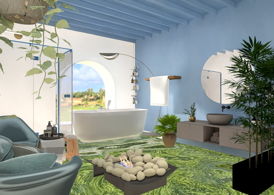 Ванная комната для релаксации Design Rendering