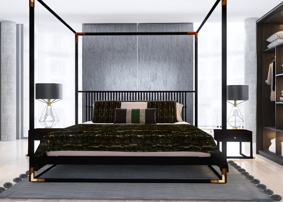 Masculine bedroom  Design Rendering