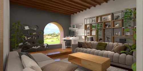 livingroom and home office design 🌿