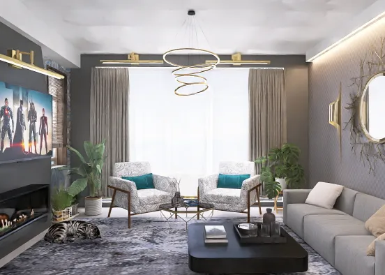 living room 🖇🫰🏻 Design Rendering