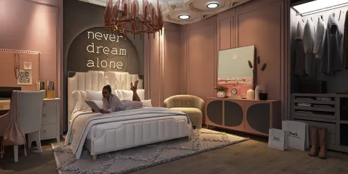 Pastel pink room 