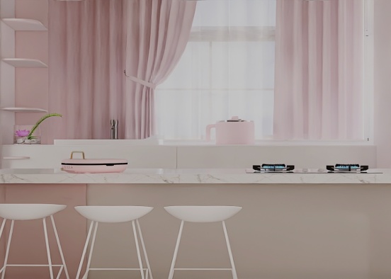 Barbie’s Dreamhouse Kitchen Design Rendering