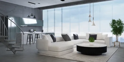 Open space kitchen and living room