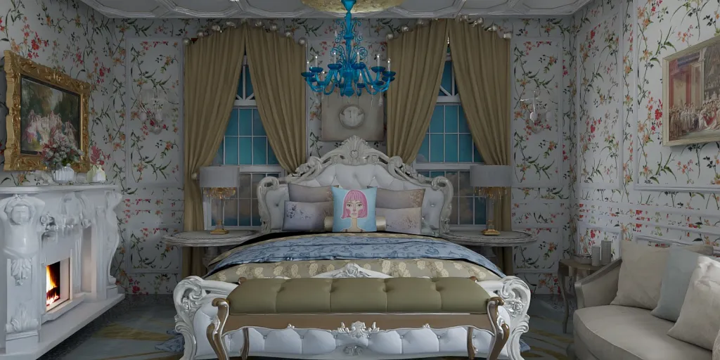 a bed with a white bedspread and a white bedspread 